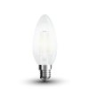 Żarówka LED V-TAC 4W filament E14 mrożona świeca VT-1936 2700K 400lm